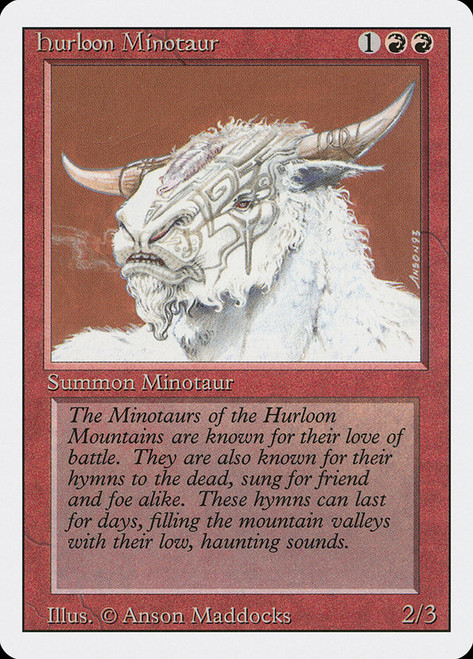 Hurloon Minotaur\n3rd Edition/Revised\nSingle\nMagic The Gathering