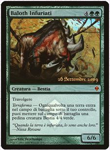 Rampaging Baloths (Prerelease) (Zendikar)
Promo: Date Stamped
Single
Magic The Gathering