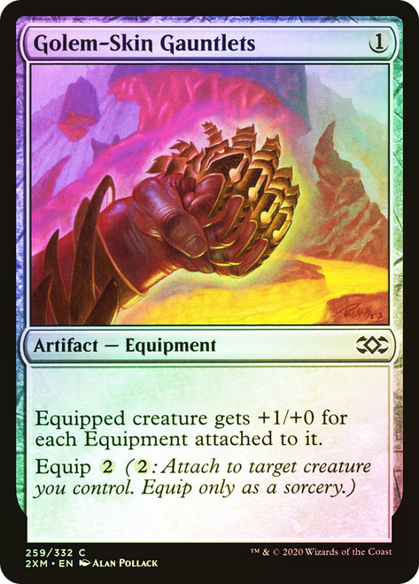 Golem-Skin Gauntlets\nDouble Masters\nSingle\nMagic The Gathering