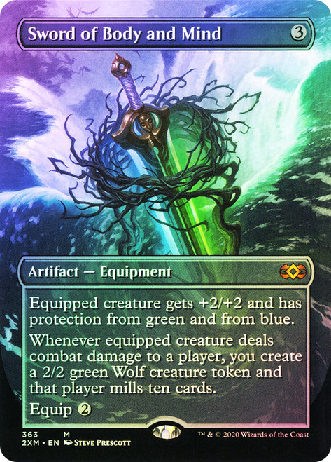 Sword of Body and Mind (Borderless)\nDouble Masters - Variants\nSingle\nMagic The Gathering