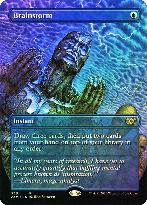 Brainstorm (Borderless)\nDouble Masters - Variants\nSingle\nMagic The Gathering
