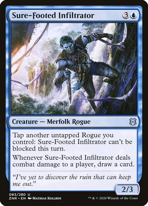Sure-Footed Infiltrator\nZendikar Rising\nSingle\nMagic The Gathering