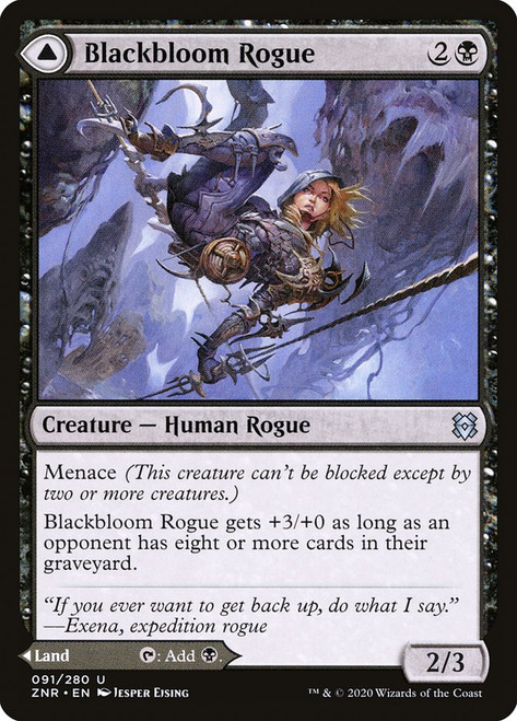 Blackbloom Rogue // Blackbloom Bog\nZendikar Rising\nSingle\nMagic The Gathering