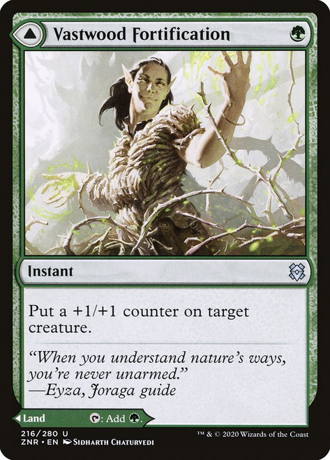 Vastwood Fortification // Vastwood Thicket\nZendikar Rising\nSingle\nMagic The Gathering
