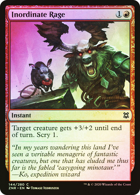 Inordinate Rage\nZendikar Rising\nSingle\nMagic The Gathering