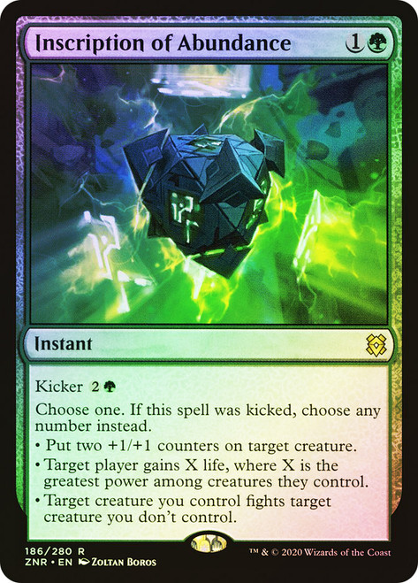 Inscription of Abundance\nZendikar Rising\nSingle\nMagic The Gathering