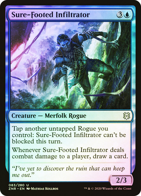 Sure-Footed Infiltrator\nZendikar Rising\nSingle\nMagic The Gathering