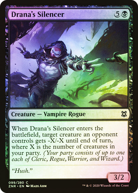 Drana's Silencer\nZendikar Rising\nSingle\nMagic The Gathering
