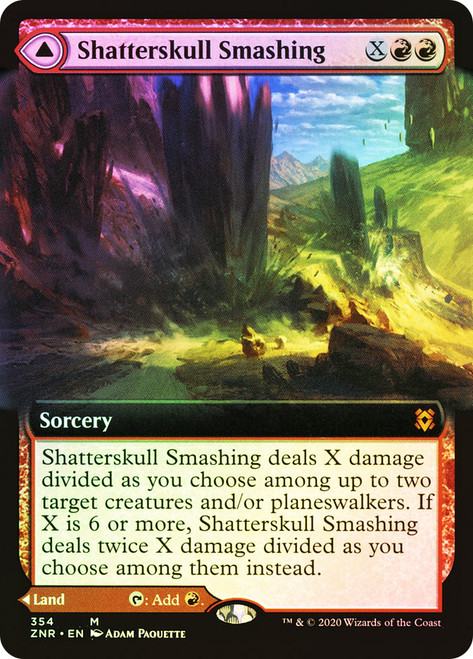 Shatterskull Smashing // Shatterskull, the Hammer Pass (Extended Art)\nZendikar Rising - Variants\nSingle\nMagic The Gathering