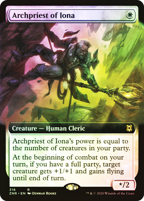 Archpriest of Iona (Extended Art)\nZendikar Rising - Variants\nSingle\nMagic The Gathering