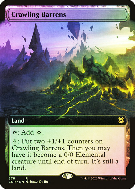 Crawling Barrens (Extended Art)\nZendikar Rising - Variants\nSingle\nMagic The Gathering