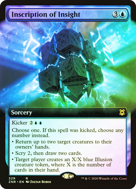 Inscription of Insight (Extended Art)\nZendikar Rising - Variants\nSingle\nMagic The Gathering