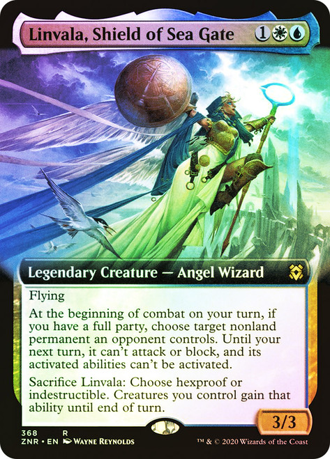Linvala, Shield of Sea Gate (Extended Art)\nZendikar Rising - Variants\nSingle\nMagic The Gathering