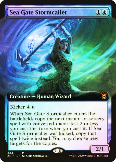 Sea Gate Stormcaller (Extended Art)\nZendikar Rising - Variants\nSingle\nMagic The Gathering