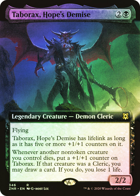 Taborax, Hope's Demise (Extended Art)\nZendikar Rising - Variants\nSingle\nMagic The Gathering