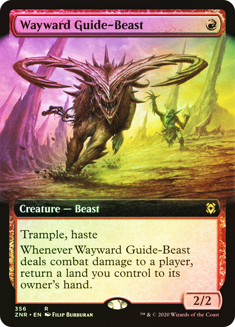 Wayward Guide-Beast (Extended Art)\nZendikar Rising - Variants\nSingle\nMagic The Gathering