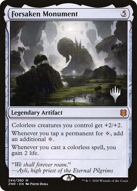 Forsaken Monument (Promo Pack) (Zendikar Rising)\nPromo: Planeswalker Stamped\nSingle\nMagic The Gathering