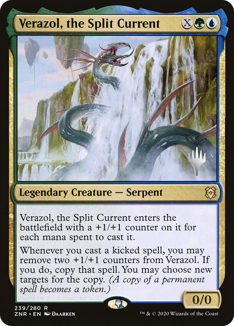 Verazol, the Split Current (Promo Pack) (Zendikar Rising)\nPromo: Planeswalker Stamped\nSingle\nMagic The Gathering
