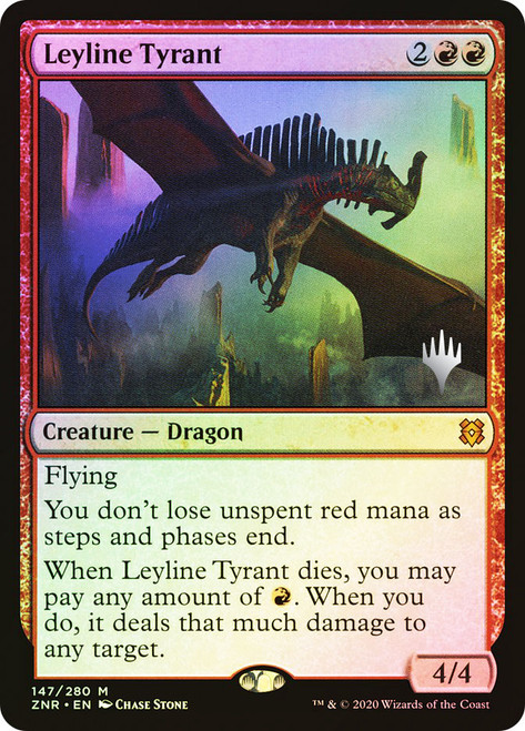 Leyline Tyrant (Promo Pack) (Zendikar Rising)\nPromo: Planeswalker Stamped\nSingle\nMagic The Gathering