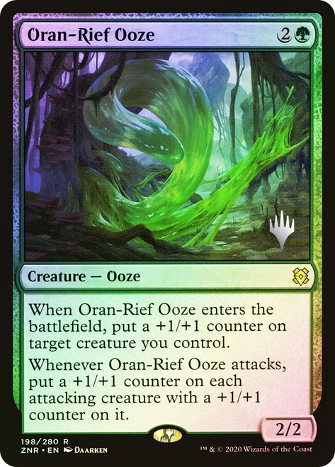 Oran-Rief Ooze (Promo Pack) (Zendikar Rising)\nPromo: Planeswalker Stamped\nSingle\nMagic The Gathering