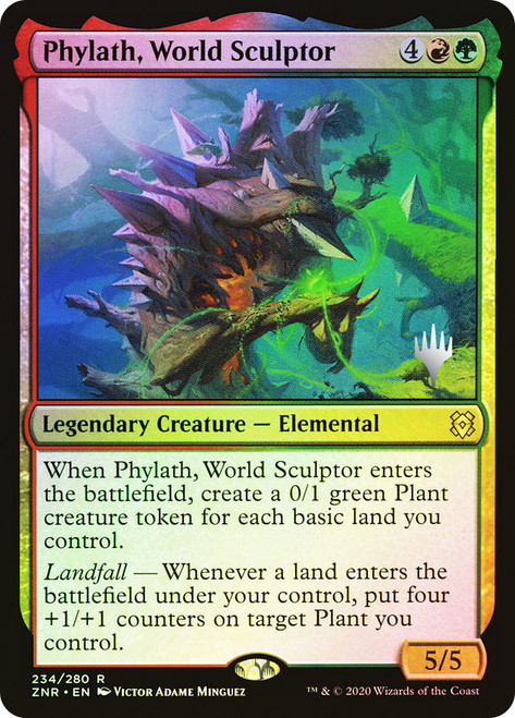 Phylath, World Sculptor (Promo Pack) (Zendikar Rising)\nPromo: Planeswalker Stamped\nSingle\nMagic The Gathering