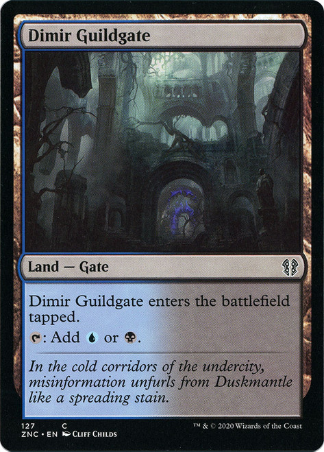 Dimir Guildgate\nZendikar Rising Commander\nSingle\nMagic The Gathering