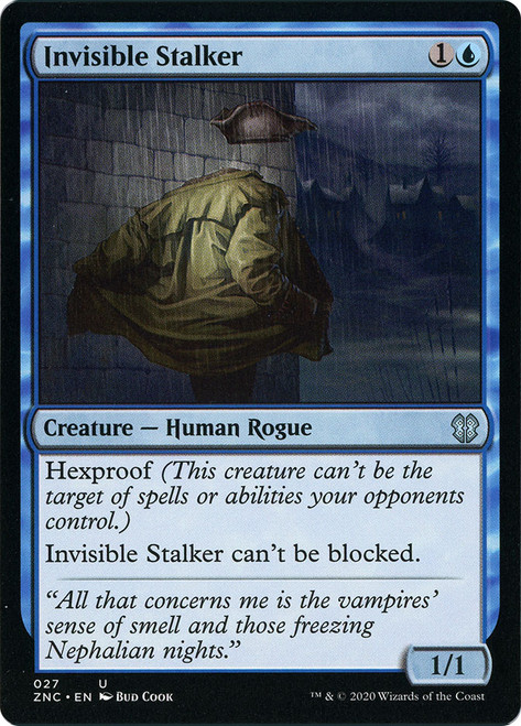 Invisible Stalker\nZendikar Rising Commander\nSingle\nMagic The Gathering