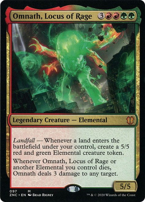 Omnath, Locus of Rage\nZendikar Rising Commander\nSingle\nMagic The Gathering