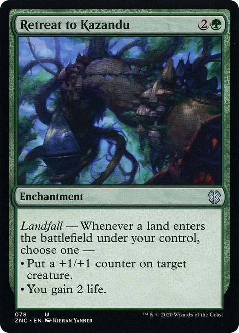 Retreat to Kazandu\nZendikar Rising Commander\nSingle\nMagic The Gathering