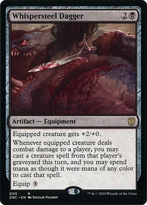 Whispersteel Dagger\nZendikar Rising Commander\nSingle\nMagic The Gathering