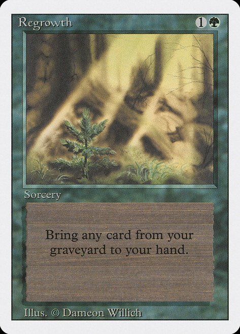 Regrowth\n3rd Edition/Revised\nSingle\nMagic The Gathering