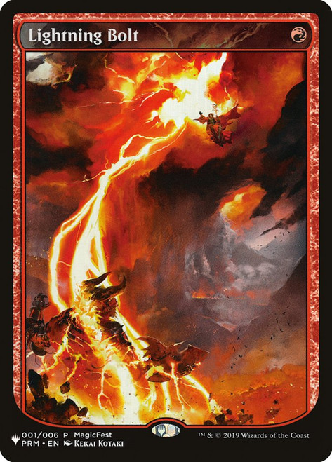 Lightning Bolt (MagicFest)\nPlaneswalker Symbol Reprints\nSingle\nMagic The Gathering