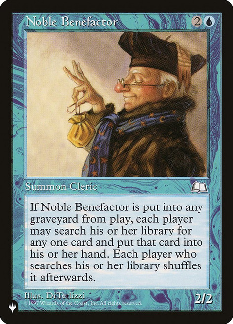 Noble Benefactor\nPlaneswalker Symbol Reprints\nSingle\nMagic The Gathering