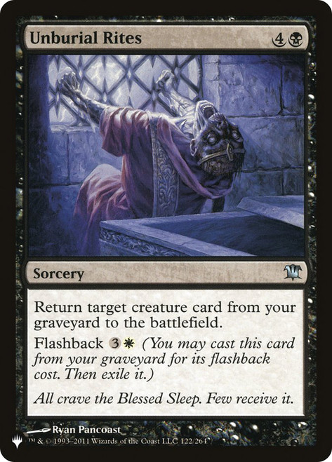 Unburial Rites\nPlaneswalker Symbol Reprints\nSingle\nMagic The Gathering