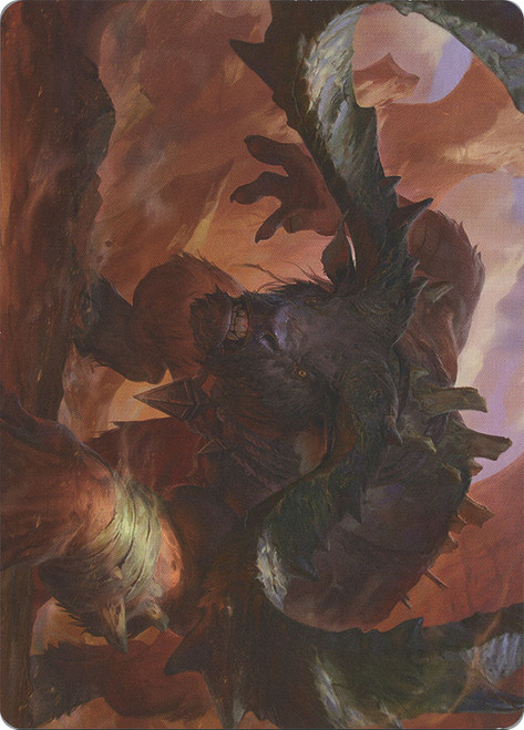 {Moraug, Fury of Akoum Art Card}\nArt Series\nSingle\nMagic The Gathering
