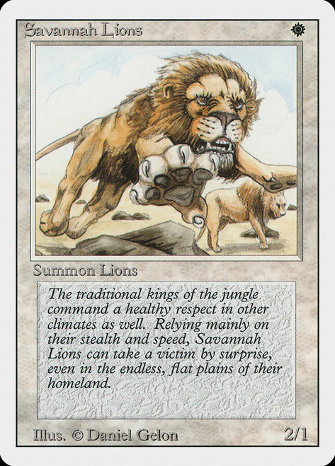 Savannah Lions\n3rd Edition/Revised\nSingle\nMagic The Gathering