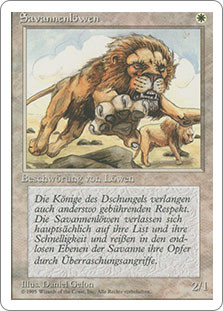 Savannah Lions
3rd Edition/Revised - German
Single
Magic The Gathering