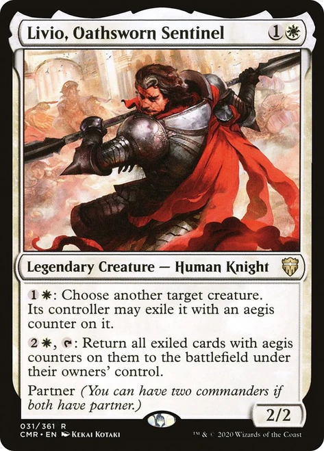 Livio, Oathsworn Sentinel\nCommander Legends\nSingle\nMagic The Gathering
