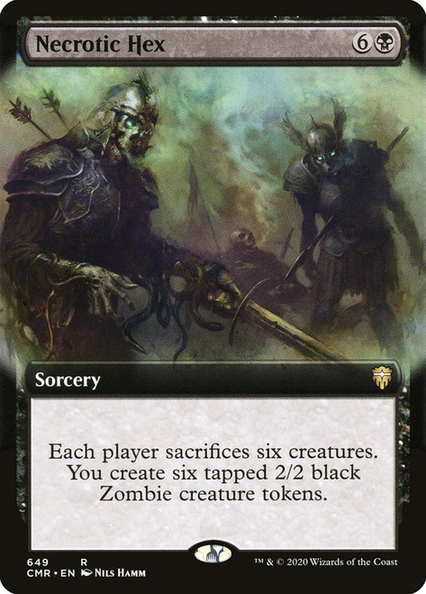 Necrotic Hex (Extended Art)\nCommander Legends - Variants\nSingle\nMagic The Gathering