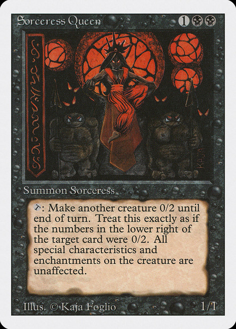 Sorceress Queen\n3rd Edition/Revised\nSingle\nMagic The Gathering