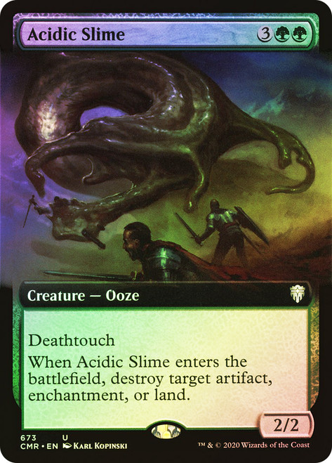 Acidic Slime (Extended Art)\nCommander Legends - Variants\nSingle\nMagic The Gathering