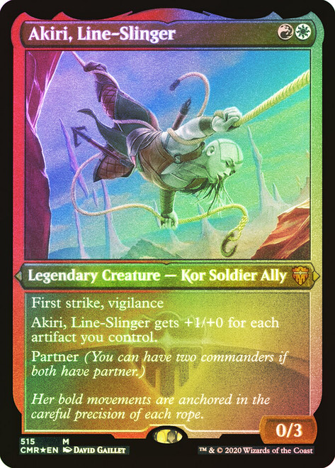 Akiri, Line-Slinger (Foil Etched)\nCommander Legends - Foil Etched\nSingle\nMagic The Gathering