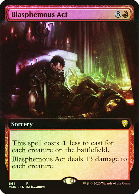 Blasphemous Act (Extended Art)\nCommander Legends - Variants\nSingle\nMagic The Gathering