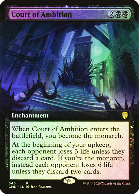 Court of Ambition (Extended Art)\nCommander Legends - Variants\nSingle\nMagic The Gathering