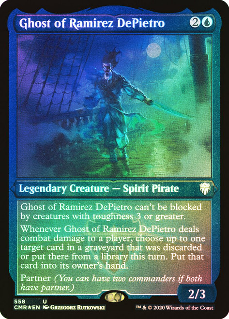 Ghost of Ramirez DePietro (Foil Etched)\nCommander Legends - Foil Etched\nSingle\nMagic The Gathering