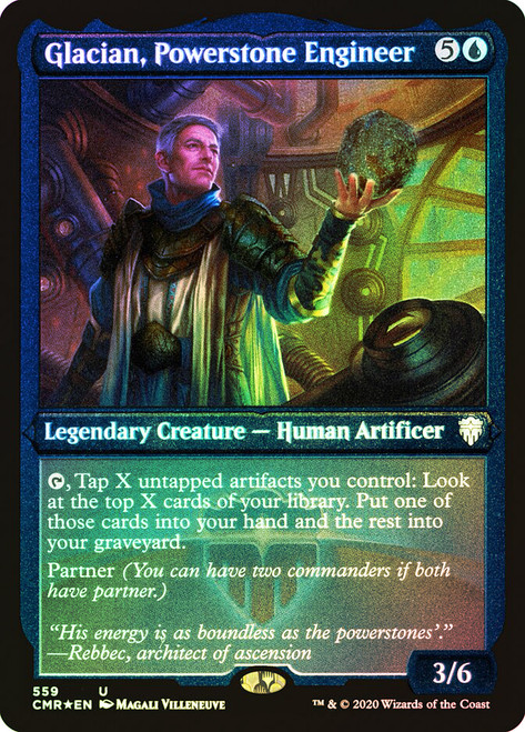 Glacian, Powerstone Engineer (Foil Etched)\nCommander Legends - Foil Etched\nSingle\nMagic The Gathering
