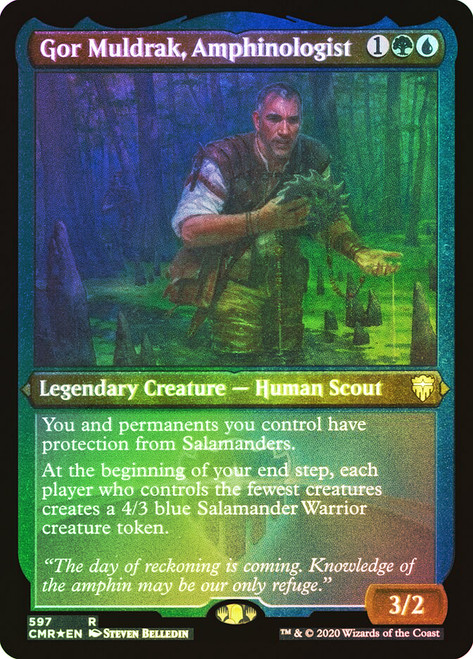 Gor Muldrak, Amphinologist (Foil Etched)\nCommander Legends - Foil Etched\nSingle\nMagic The Gathering