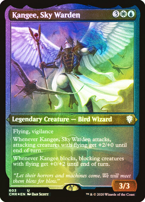 Kangee, Sky Warden (Foil Etched)\nCommander Legends - Foil Etched\nSingle\nMagic The Gathering
