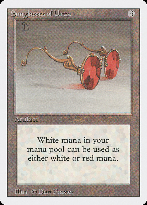 Sunglasses of Urza\n3rd Edition/Revised\nSingle\nMagic The Gathering