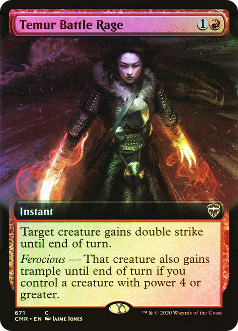 Temur Battle Rage (Extended Art)\nCommander Legends - Variants\nSingle\nMagic The Gathering